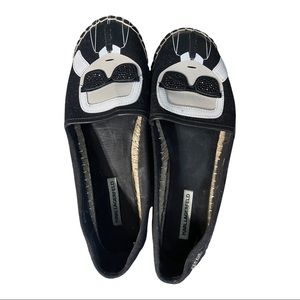 Karl Lagerfeld Bling Character Espradille Shoes.  Worn Once Size 38 Black